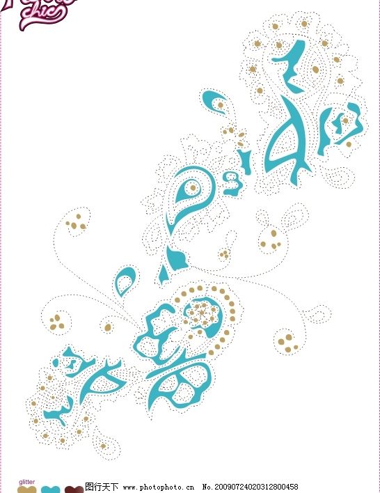 可爱 精美 饰品 卡通 青蛙 蝴蝶 小蜜峰 花饰 矢量图库 ai/eps/pdf cd