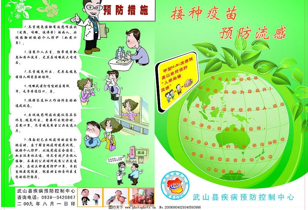 流感预防宣传画报