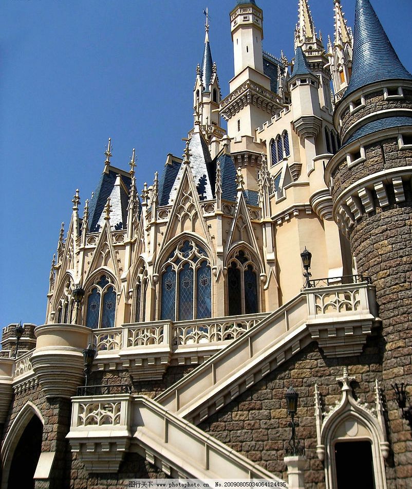 城堡 日本 迪斯尼 白雪公主 旅游摄影 国外旅游 摄影图库 300dpi jpg