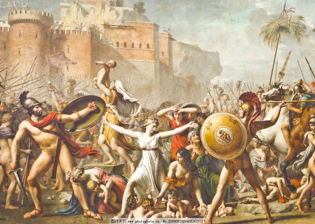 萨宾妇女的干预图片