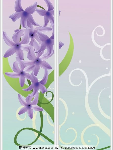 紫花吊藤图片 花边花纹 底纹边框 图行天下素材网
