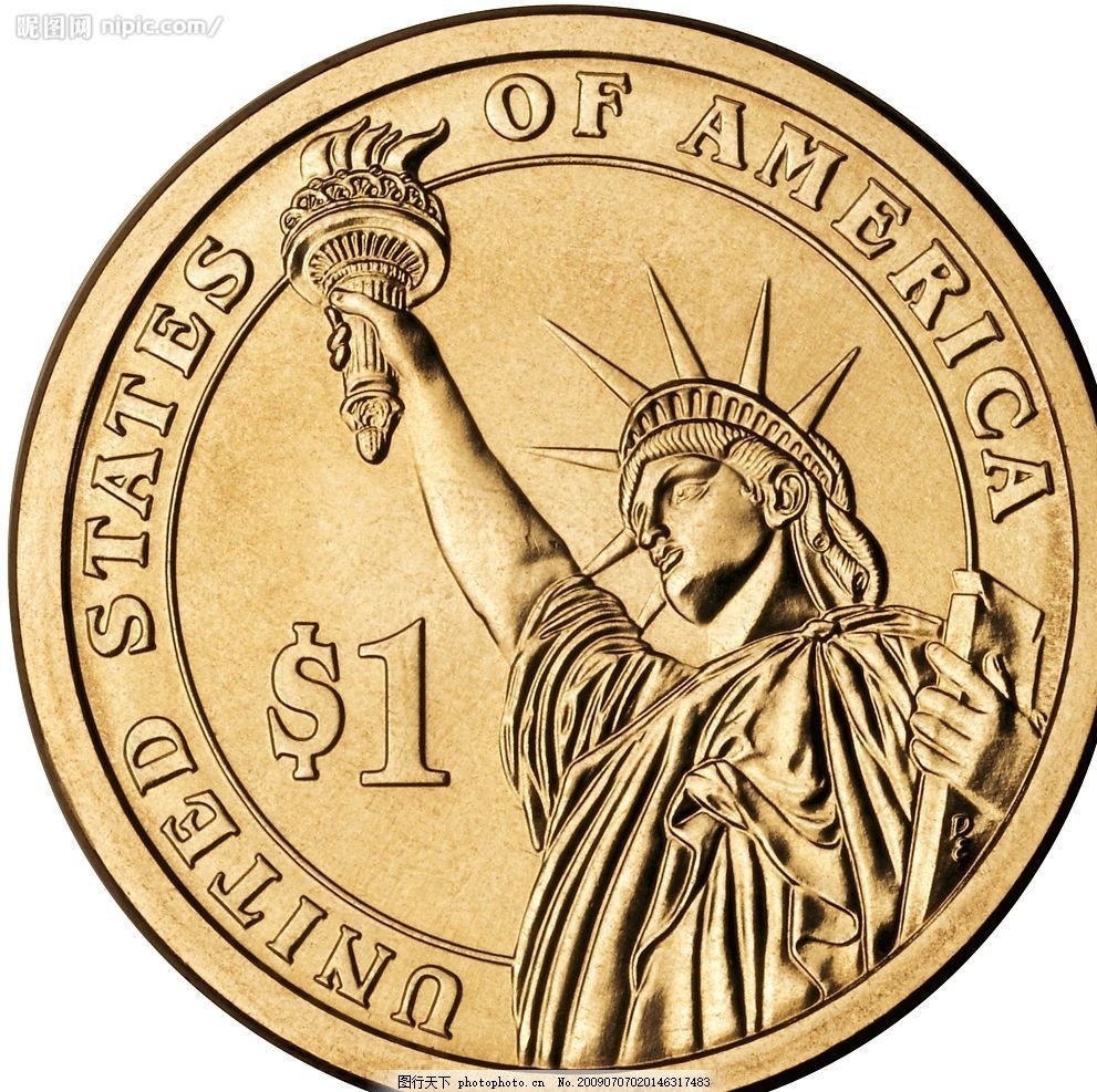 1美元硬币背面图片_其他_LOGO标识-图行天下素材网