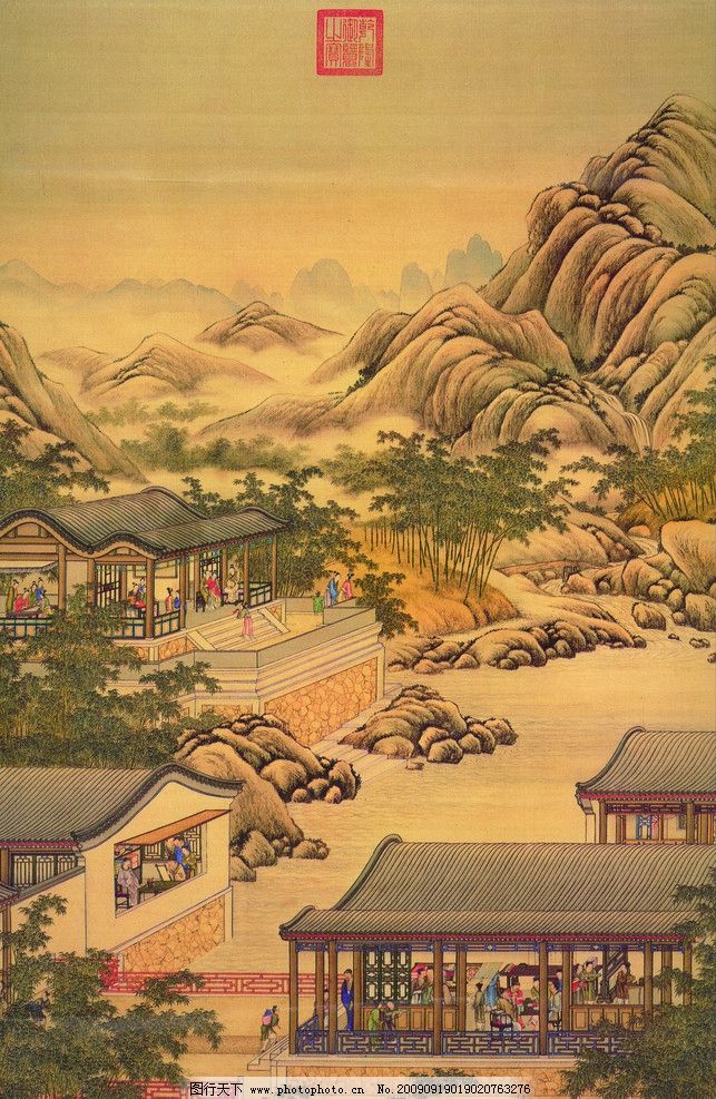 古画 古代 国画 山水画 古代建筑 国画风景 人物 中国古代